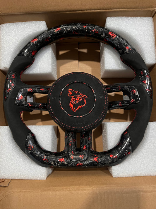 Mustang GT Forged Carbon Fiber Steering Wheel “RED”