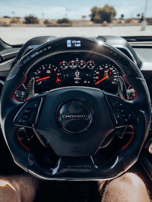 Camaro SS/ZL1 Carbon Fiber Steering Wheel + LED Gauge Strip